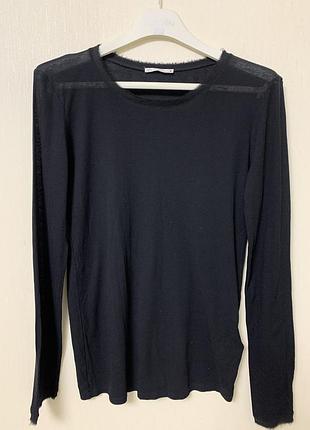Zara лонгслив полупрозрачный