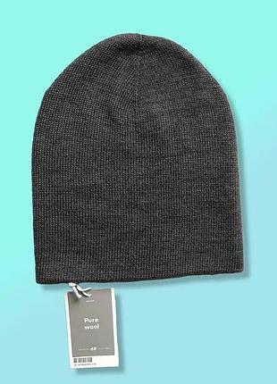 Дитяча шапка h&amp;m 100% вовна шерсть шапка для хлопчика