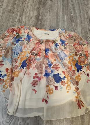 Італійська шифонова віскозна блуза , пончо