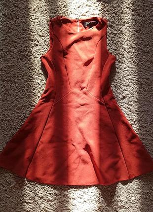 Платье насыщено оранжевого цвета topshop petite