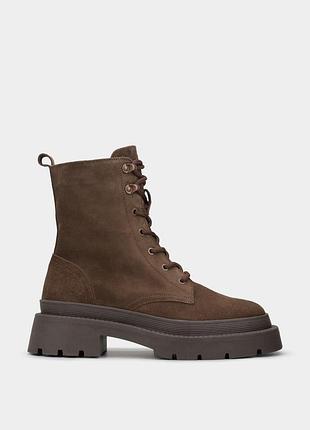Замшевые коричневые ботинки braska