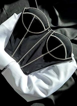 ❗ексклюзив❗праздничный корсет бюстье на шнуровке сетка со стразами