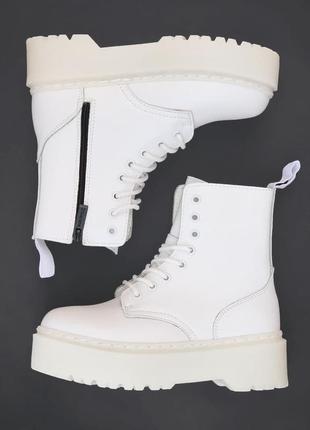 Dr.martens jadon white fur 🆕 шикарные ботинки доктор мартинс 🆕 купить наложенный платёж