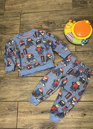 Костюм з принтом медведик паддінгтон 18/24 місяці