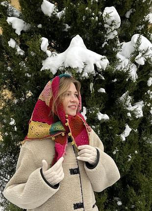 Вовняна тепла хустка