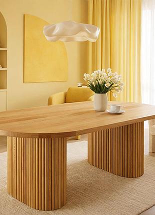 Овальний дубовий стіл київ - з масиву дуба, елегантний акцент для сучасного інтер’єру для вишуканих обідів і сімейних вечер mebwood