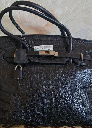 Сумка зі шкіри крокодила