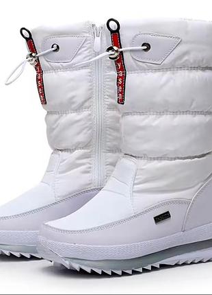 Жіночі дутики сапожки білі  на 39-40