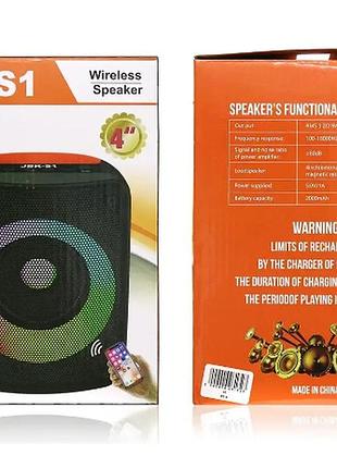 Колонка музична портативна bluetooth з мікрофоном titanum spk309bt rgb