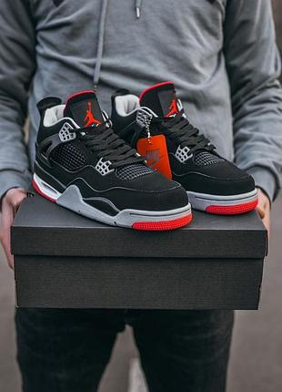 Nike air jordan retro 4  bred 🆕шикарные кроссовки найк🆕купить наложенный платёж