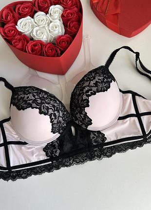 Красивий бюстгальтер бюстьє з великим пуш ап є нюанс 💙💛