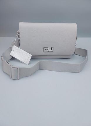 Клатч женский david jones серый через плечо