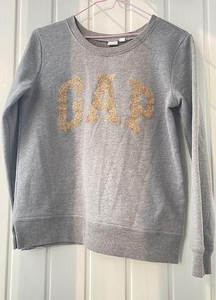 Світшот з золотистим блискучим логотипом