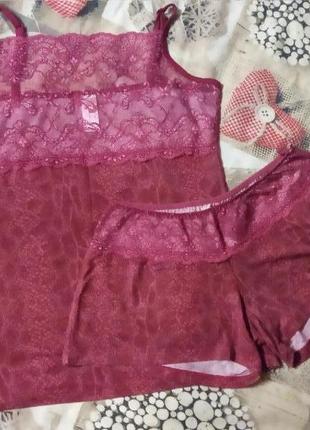 Пижама с кружевом roksana