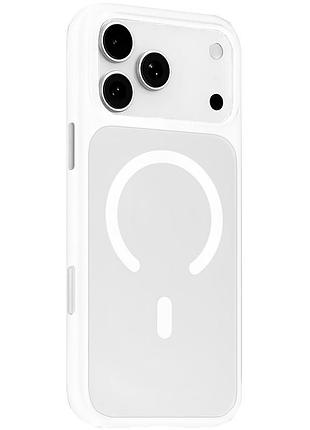 Tpu+pc чехол blueo skin friendly frosted with magsafe для apple iphone 17 pro (6.3") белый