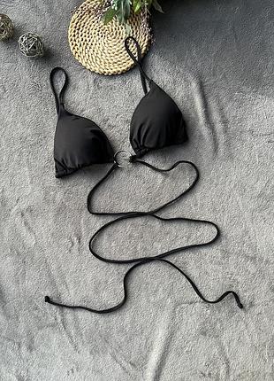 Верх від купальника трикутна чашка шторка на довгих зав'язках