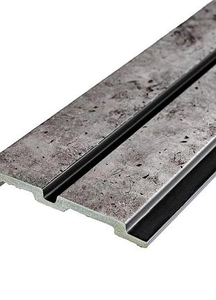 Рейка декоративная ps 2900х120х12мм бетон с золотыми вкраплениями sw-00001752