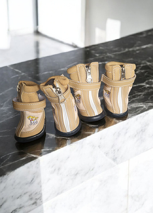 Обушка для собак, обувь для животных, зимняя обувь для собак, ботинки для собаки, коричневые туфли, одежда для собак, одежда для животных