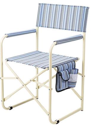 Стілець "режисер без полиці" d20 мм (текстилен, блакитна смуга)