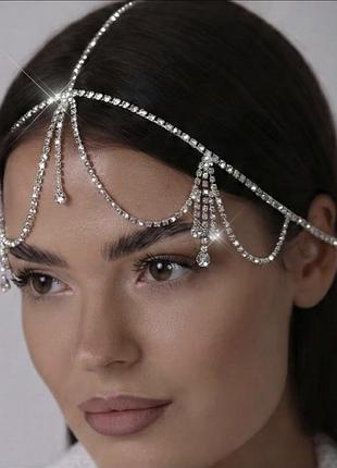 Тіара-ланцюжок прикраса на голову