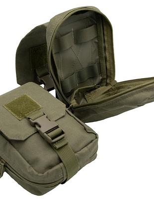 Аптечка підсумок під аптечку, тактичний підсумок аптечний олива чорний оксфорд пвх