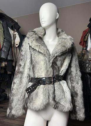 Шуба куртка штучне хутро хутряна вантажна вінтаж під вовка кожушок y2k