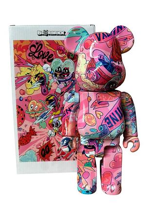 Фігурка bearbrick 400% valentine love edition 28 см (колекційна арт-іграшка)
