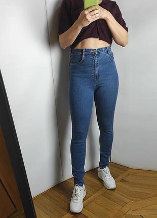 Стрейтчеві моделювальні джинси скіні zara euro 40 — на m-l