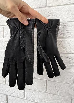 Перчатки шкіра+фетр 3