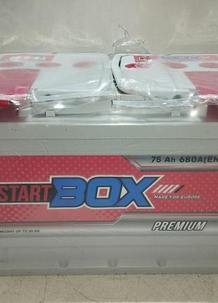 Startbox аккумулятор 75ah 680a r+ (правый+ евро)