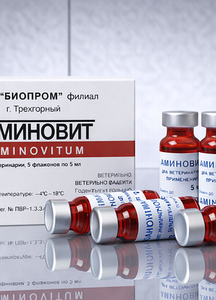 Аміновіт для котів і собак, для підвищення імунітету, лікування та профілактики гіповітамінозів, анемій, отруєнь