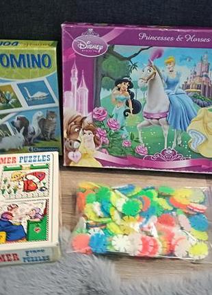 Набор детских игр и пазлов (disney, clementoni, rie cramer) 4