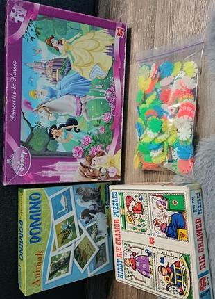 Набор детских игр и пазлов (disney, clementoni, rie cramer)
