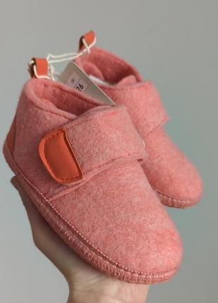 Теплые войлочные домашние тапочки, тапочки в садик для девочки 26 размер
