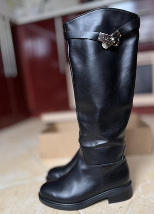 Жокейські чоботи зимові чоботи натуральна шкіра як нові36 розмір