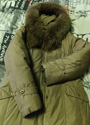 Шикарний довгий пуховик