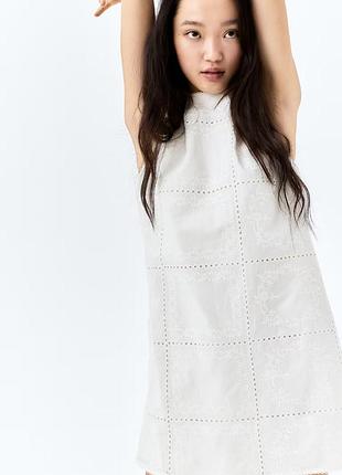 Платье с вышивкой h&amp;m размер l