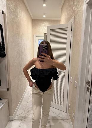 Розкішне боді з воланами zara s