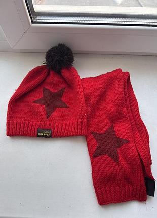 Комплект шапка + шарф,дитячий комплект 4/5/6/7