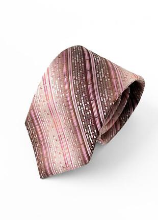 Класична краватка рожева в смужку