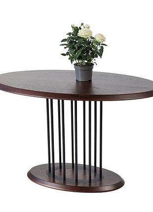 Журнальный стол "бурштин", дуб коричневый 900*500 мм/черный каркас