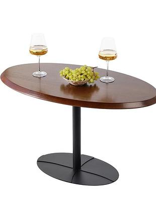 Журнальний стіл "онікс", горіх коричневий 900*500 мм/чорниий каркас