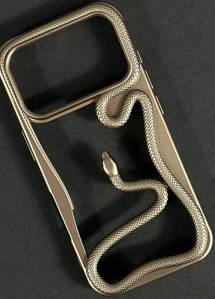 Захисний чохол (накладка) soft snake для apple iphone 17 pro (bronze)