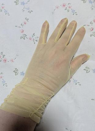 Вантажні нейлонові рукавички жовтого кольору