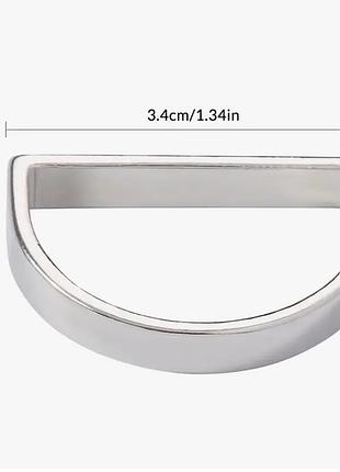 Кольца для салфеток 6шт. полукольца серебряные малые 3,4*2,4см