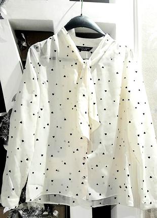 Рубашка с принтом прозрачная zara xs