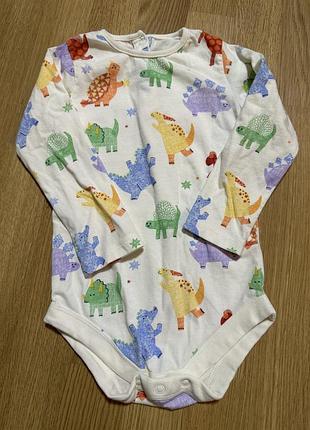 Боді з динозаврами довгий рукав