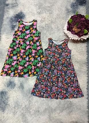 Набір літня сукня плаття сарафан дівчинці на 7-8 р