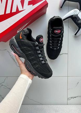 👟 кроссовки nike air max 95 black orange / наложка bs👟