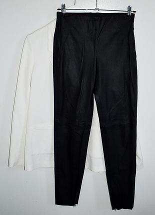 Zara еко шкіра чорні щільні легінси в наявності